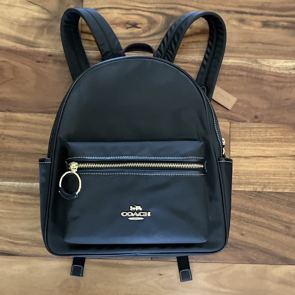 Coach Taylor Small Backpack Black Gold Adjustable Straps Cute Chick Spring Class
